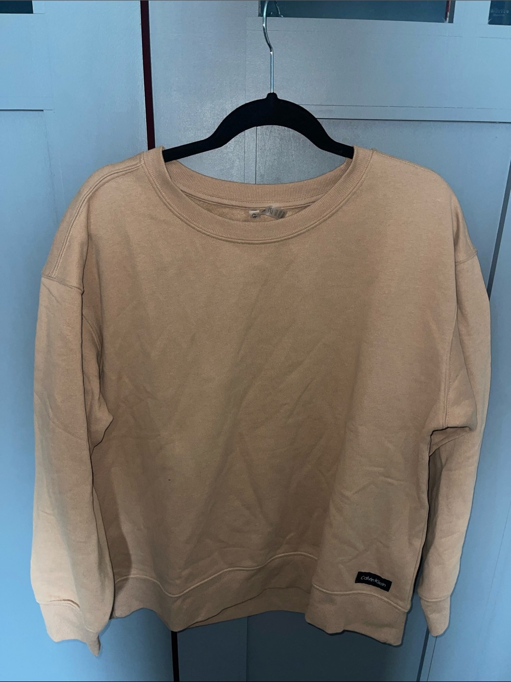 Calvin Klein Men's Crewneck Sweater in Tan